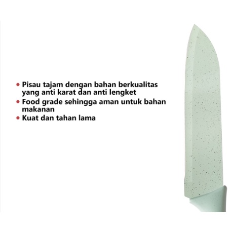 PISAU DAPUR SET WARNA 6 IN 1 PERALATAN DAPUR