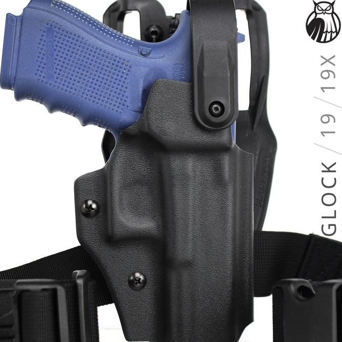 Kydex Holster Glock 19 Owb G19 G19X Semi Drop Leg Level 2 Pax Dynamics