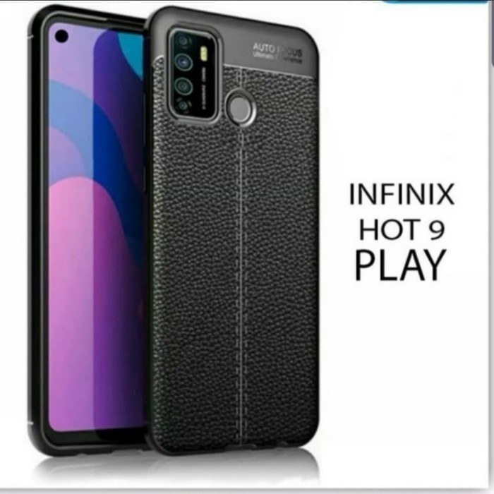 Auto Fokus Infinix Hot 9 Play 6.82 inchi Leather Soft Case Hot 9 Play AUTOFOCUS Motif Kulit Jeruk