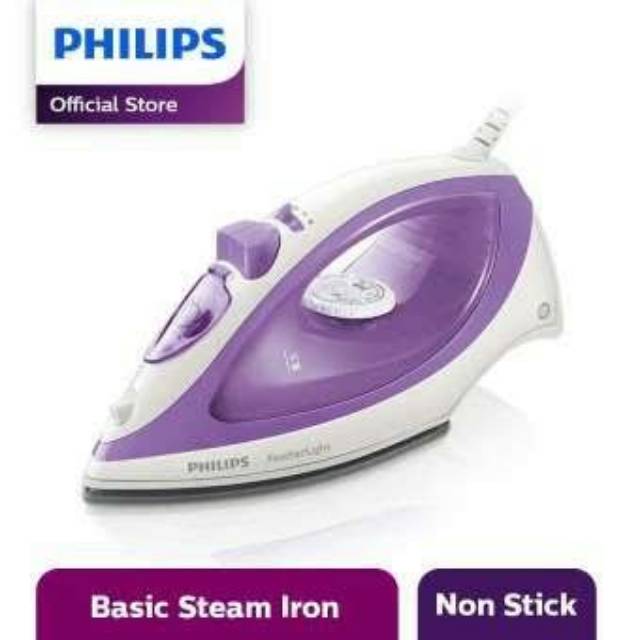 Setrika Uap Philips Feather Light Steam Iron GC1418 Gosokan Uap Philips GC 1418 Garansi Resmi