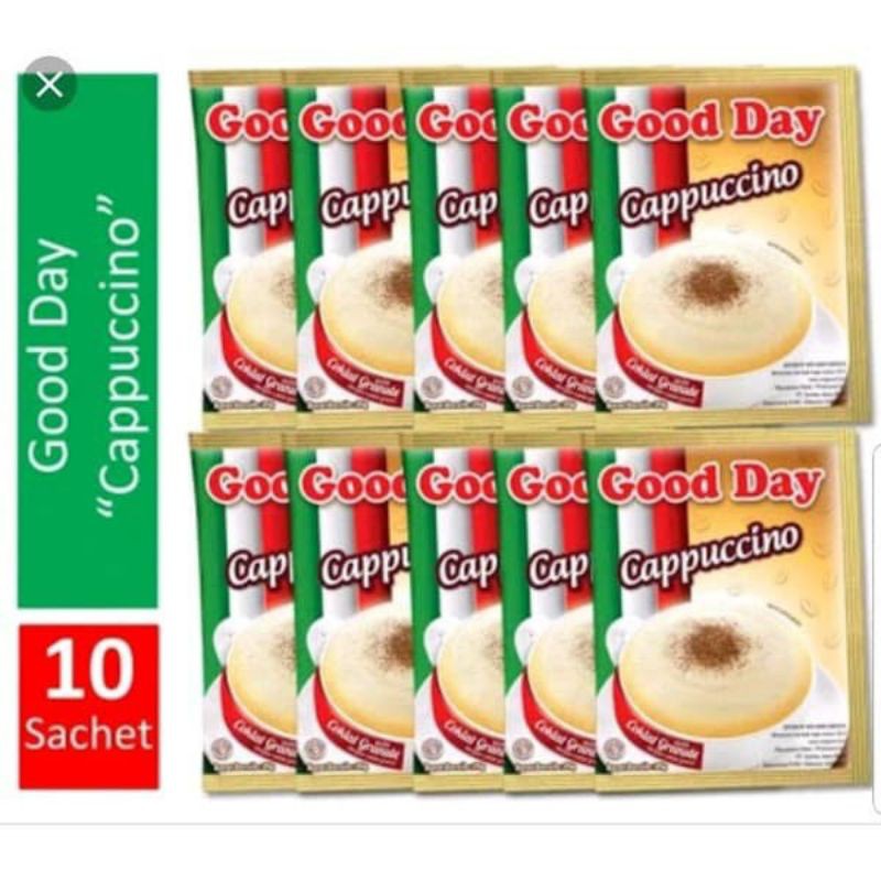 

GOOD DAY Kopi Cappuccino Choco Granule Renceng 10pcs x 25 Gram