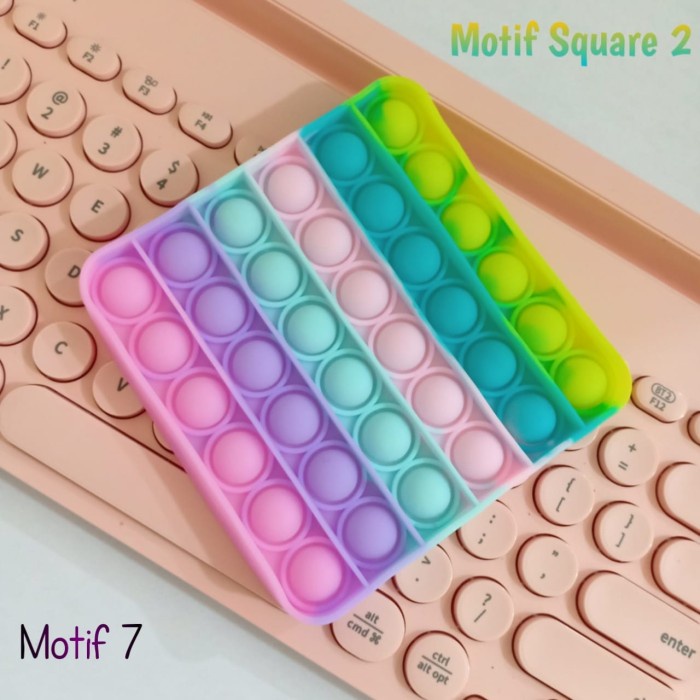 POP IT RAINBOW VIRAL PUSH POP BUBBLE FIDGET MAINAN ANAK - BC-MOTIF 07