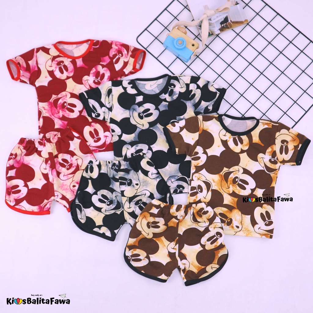 [MOTIF] Set Chuba Chups Bayi 3-18 Bulan / Setelan Baby Perempuan PREMIUM Baju Tidur Pendek Adem List