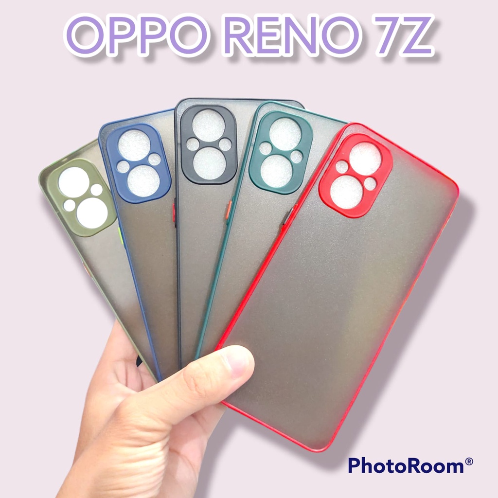 Case Oppo Reno 7 7Z 5G AERO AutoFocus SlimFit Black Macaron Anti Crack Anti Shocking OEM Anti Selip