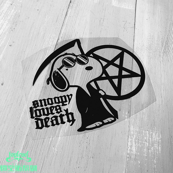 Stiker Mobil Motif Snoopy Anjing Snopy Hollow Out Warna Hitam