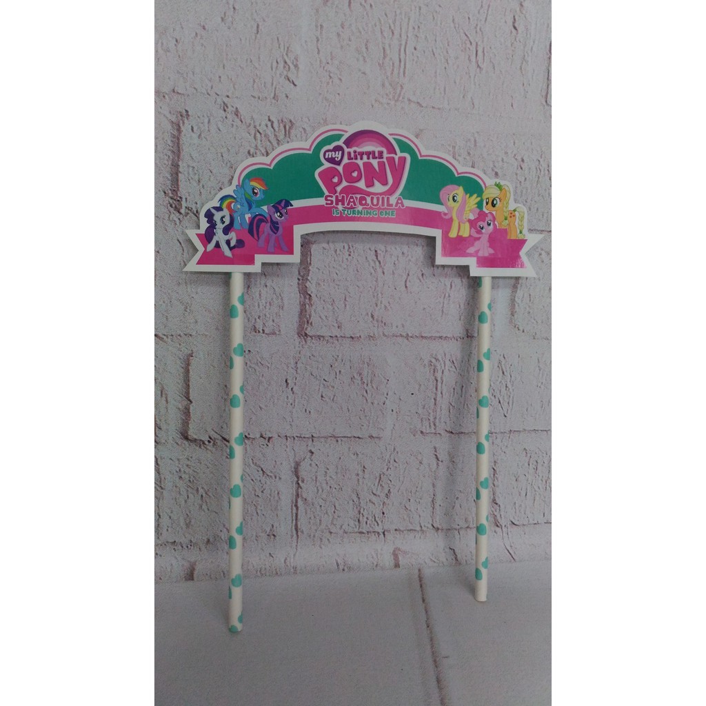 cake topper my little pony / tusukan kue my little pony / hiasan kue my little pony