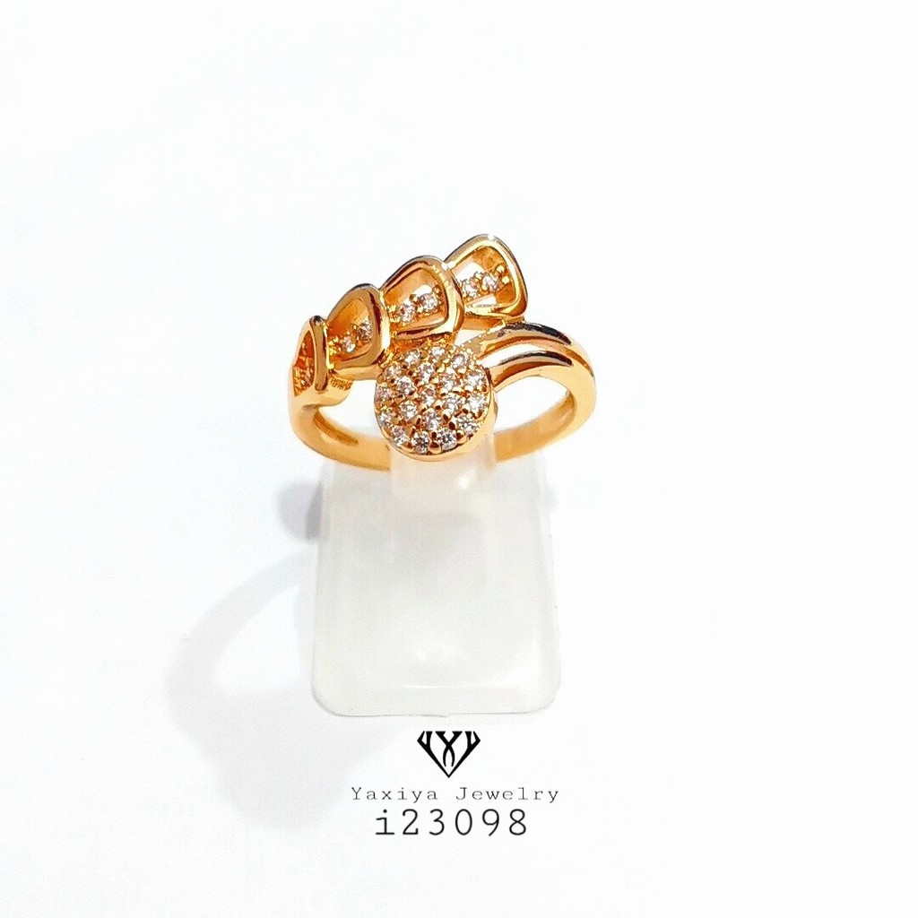 

Cincin Emas Wanita Permata Perhiasan Lapis Emas 18K Yaxiya Jewelry 188