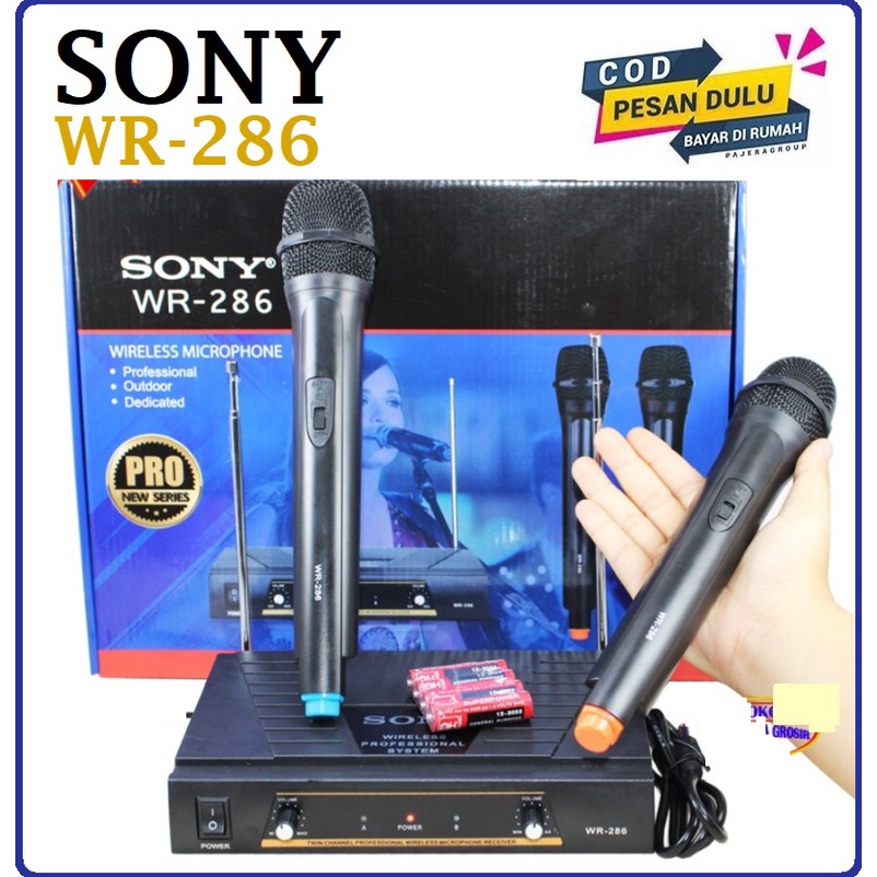Microphone SONY WR 286 Mic Double Wireless-Microphone-Microphone Tanpa Kabel
