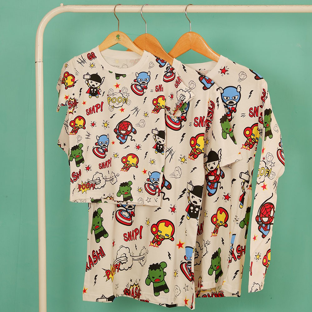 

Pop Kidswear Captain Team Couple tee - Kaos couple keluarga superhero pahlawan bahan 100%