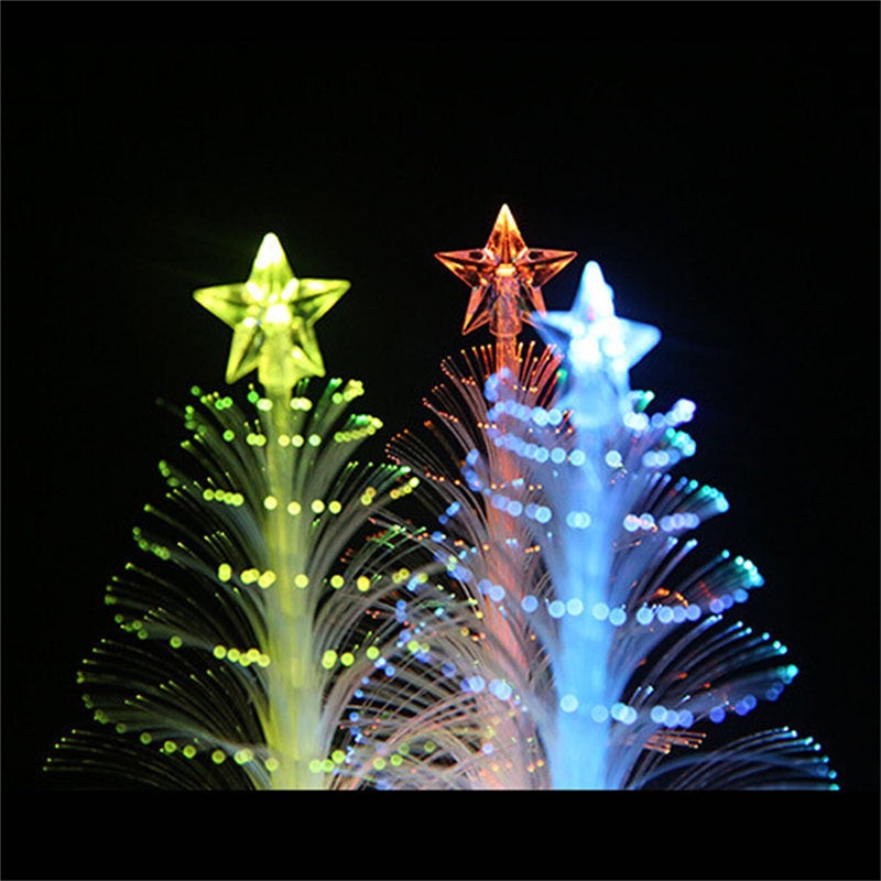 {LUCKID}Colorful LED Fiber Optic Nightlight Christmas Tree Lamp Light Children Xmas Gift