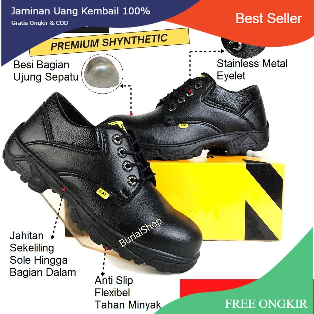 SEPATU SAFETY CATERPILAR KERJA SEPTI PENDEK