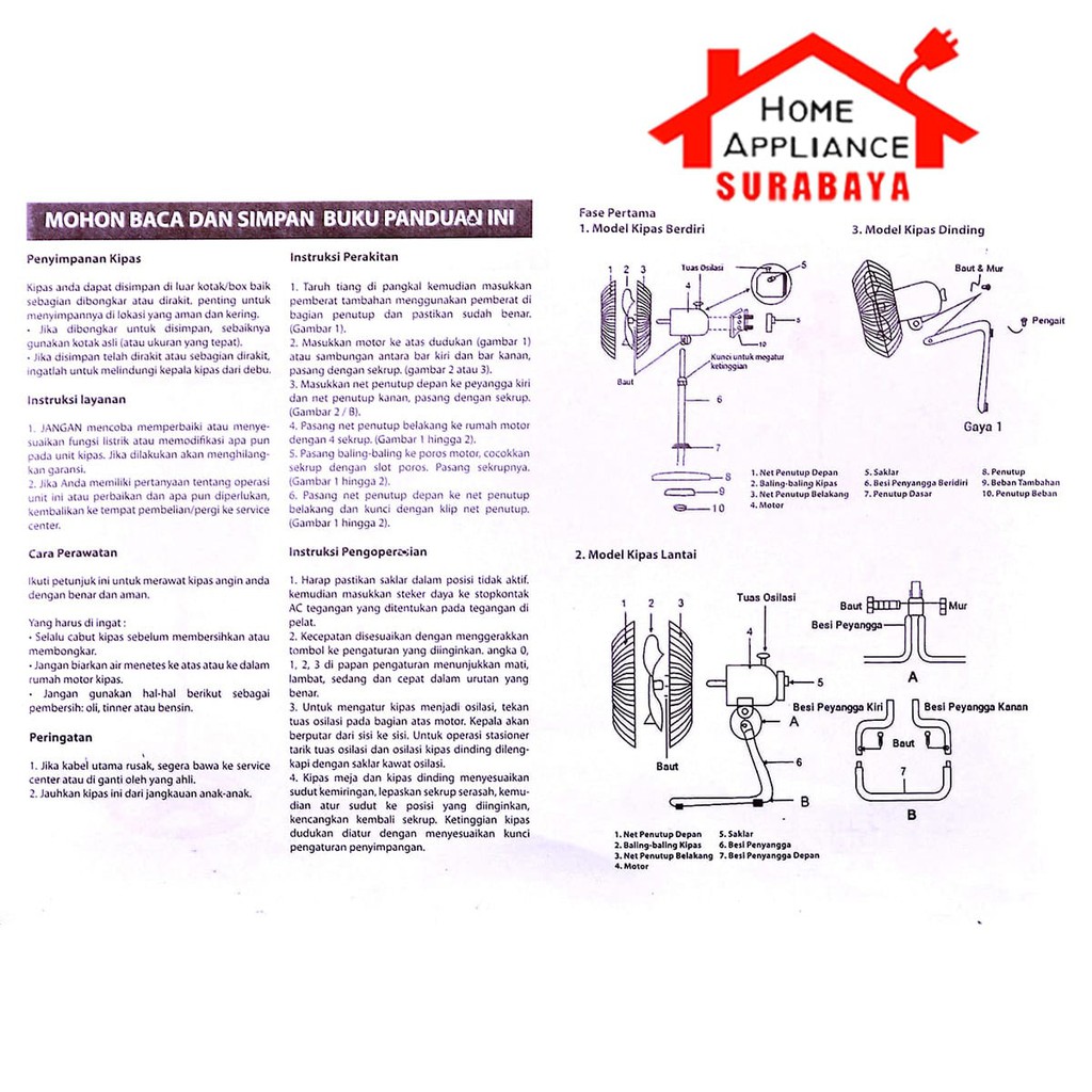 Kipas Angin Industri Baling Besi - Industrial Fan Mitochiba 3 IN 1 + Remote 18 INCH MT 1822 JR SR