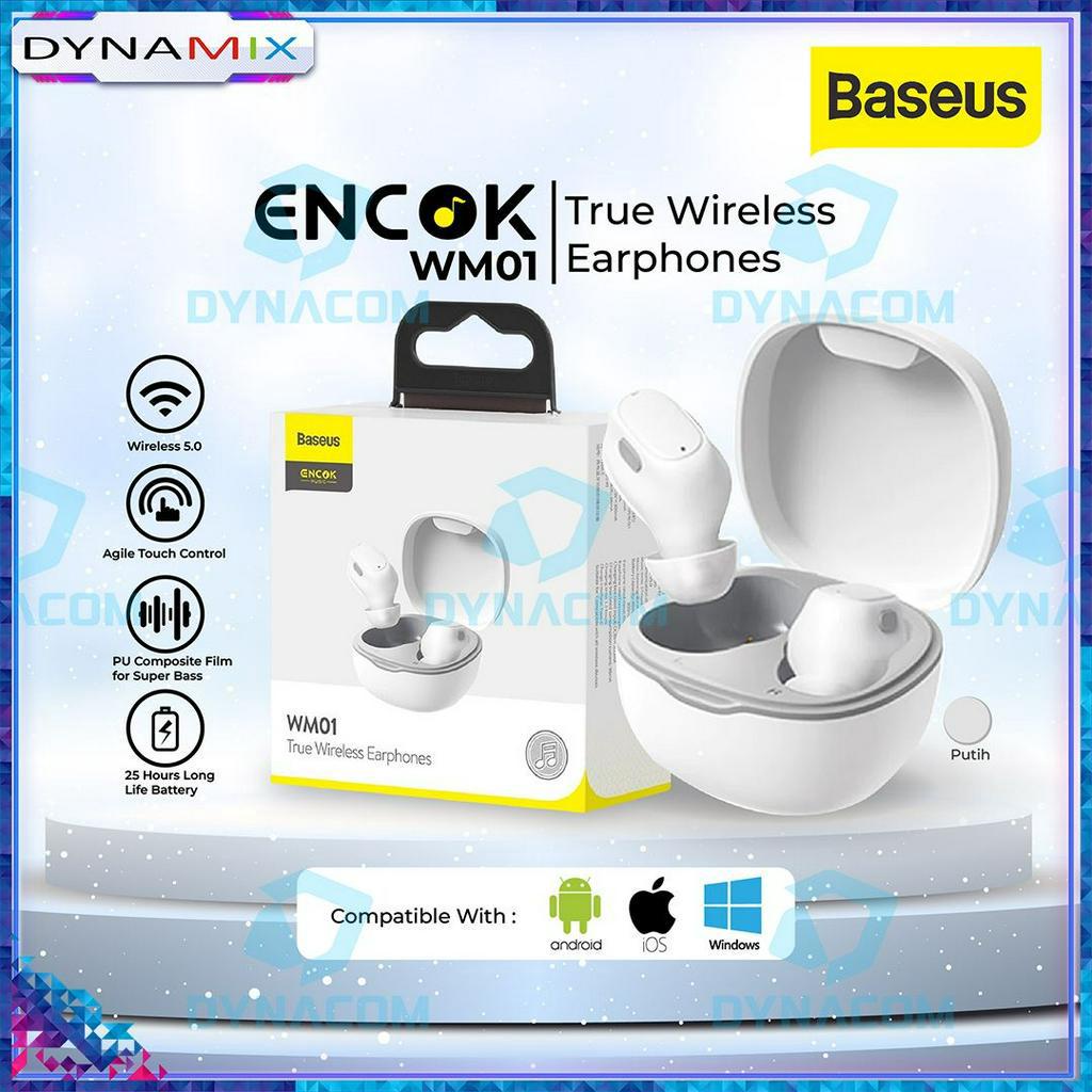 [SALE] Ready stock Baseus Encok WM01 True Wireless Bluetooth Earphone Mini Earbuds TWS