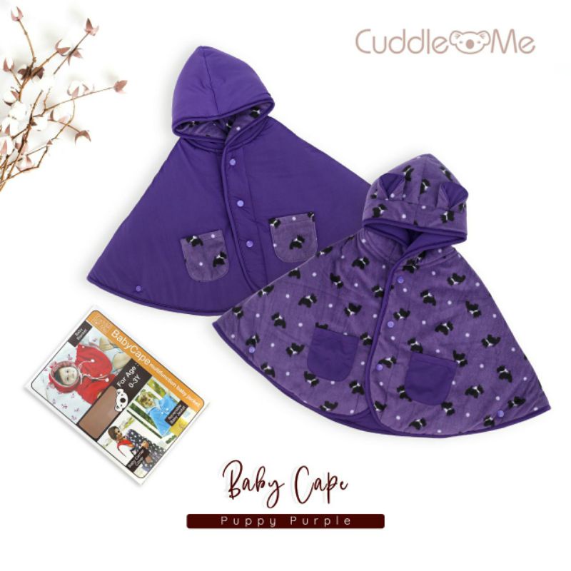 Jaket Anak CuddleMe BabyCape | Mantel Bayi Balita Cuddle Me Baby Cape | Grosir Cuddle Me BabyCape-Puppy Purple