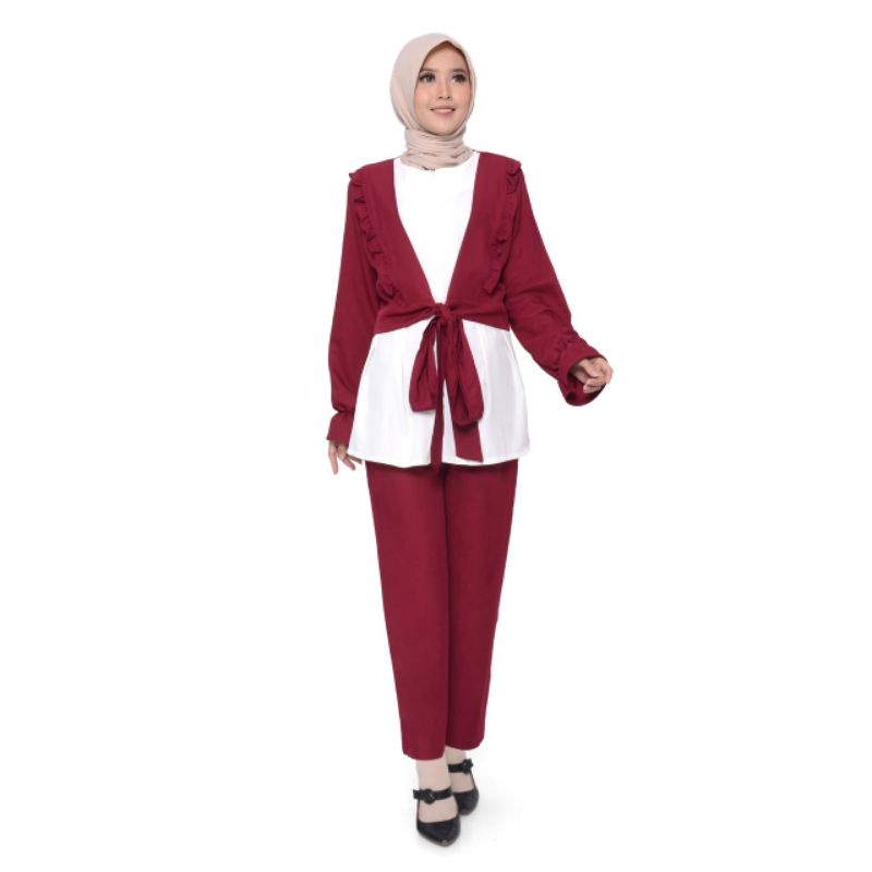 SETELAN WANITA BUSUI/MODEL KARDIGAN NYATUH FRIENDLY/ONE SET SHAKILA PREMIUM/SET WANITA