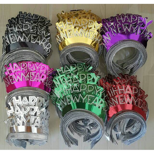 bando tiara new year kertas