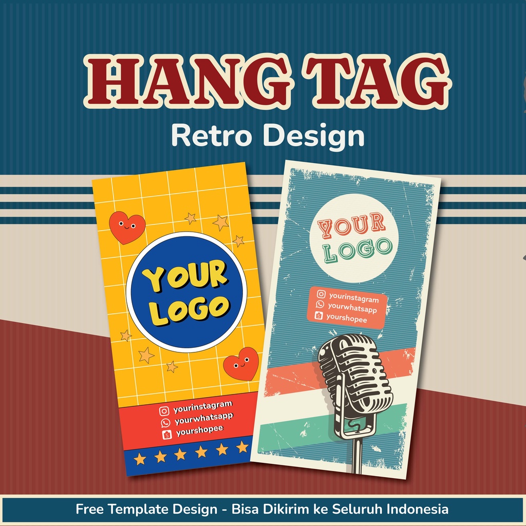 

Hang Tag 1 SISI [Retro Edition] Thank You Terima Kasih Blank Custom Unik Lucu Cetak Lexis Print Murah