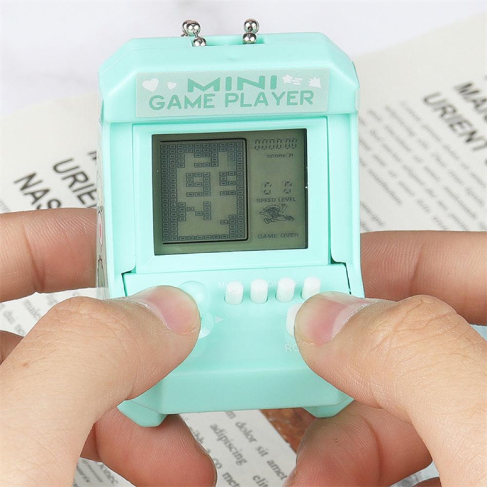 Timekey F2P4 Konsol Game Tetris Mini Handheld Dengan 26 Permainan Built-in