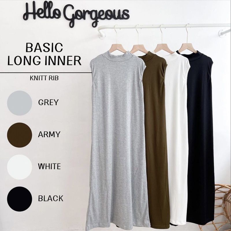 (PREMIUM) BASIC LONG INNER KNIT RIB PREMIUM By MISHA LABEL