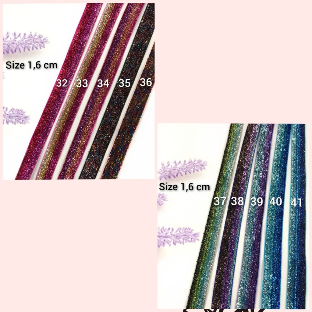 1 YARD - 1.6 CM PITA BLUDRU GLITER | VELVET GLITER