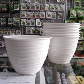 Pot Tanaman Bunga Plastik Tawon Putih 30 cm Shopee Pot Tanaman Bunga Plastik Tawon Putih 30 cm Shopee
