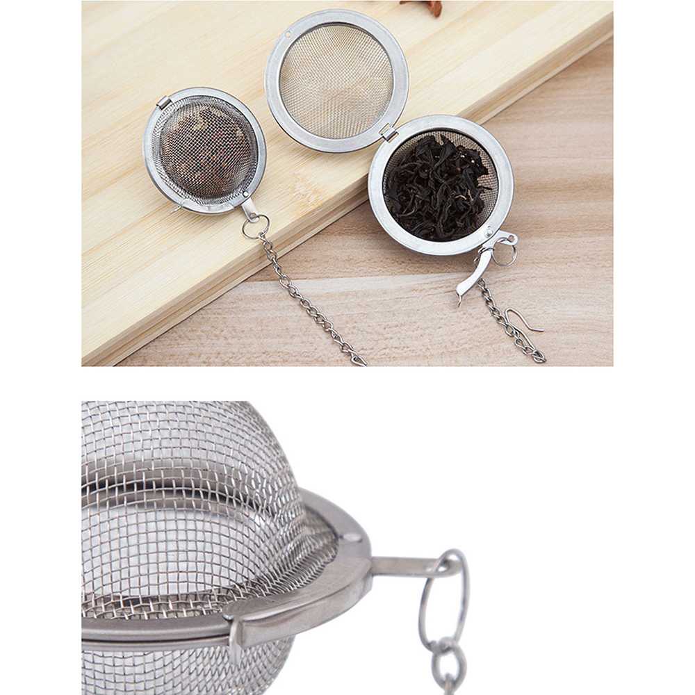 Filter Saringan Teh Stainless Celup Bulat Bola Reusable Tea Infuser Strainer JETTING Peralatan Dapur