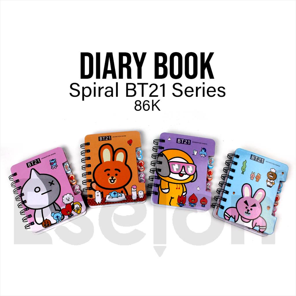

Diary Spiral 86K BT21 / Notebook Spiral Fancy 86K