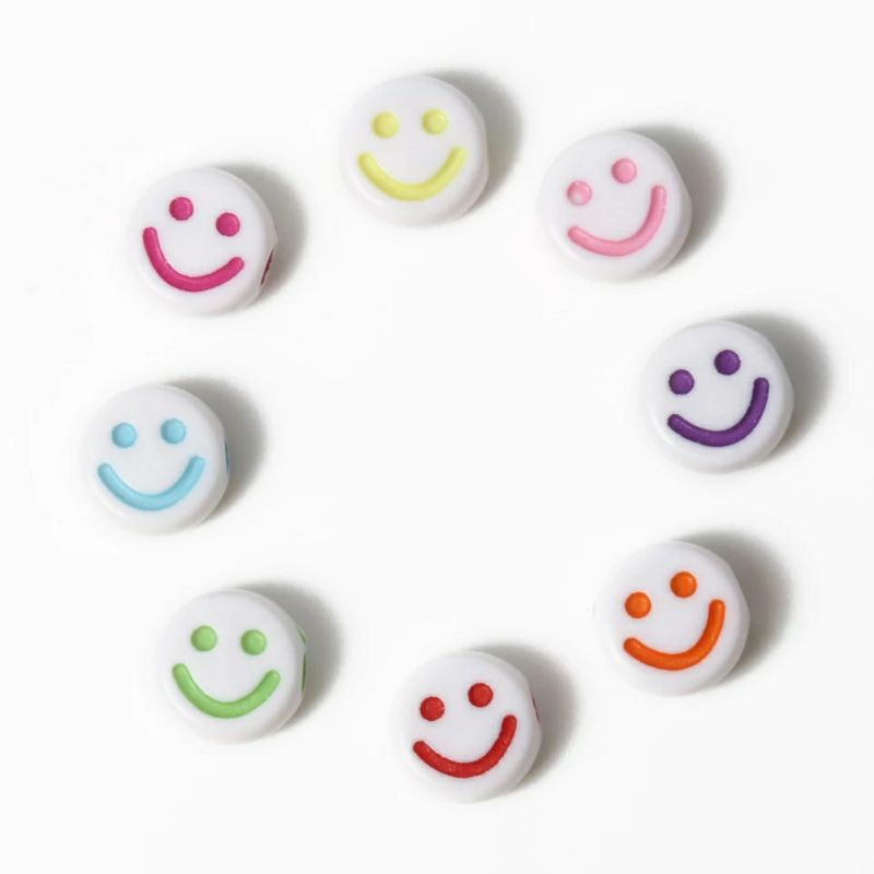 Manik Manik Smile Bahan Akrilik Ukuran 10MM Bahan Kerajinan