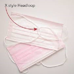 Masker 3 Ply 3ply Headloop Hijab Orlee Original kemenkes Pink isi 50