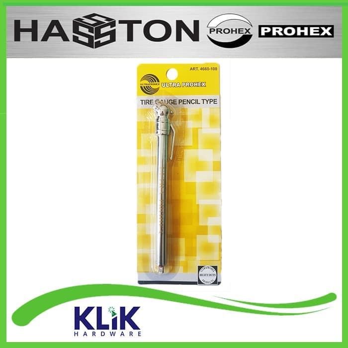 Hasston Prohex Alat Ukur Tekanan Angin Ban 50 Psi - Tire Pressure Gauge Stainless Steel