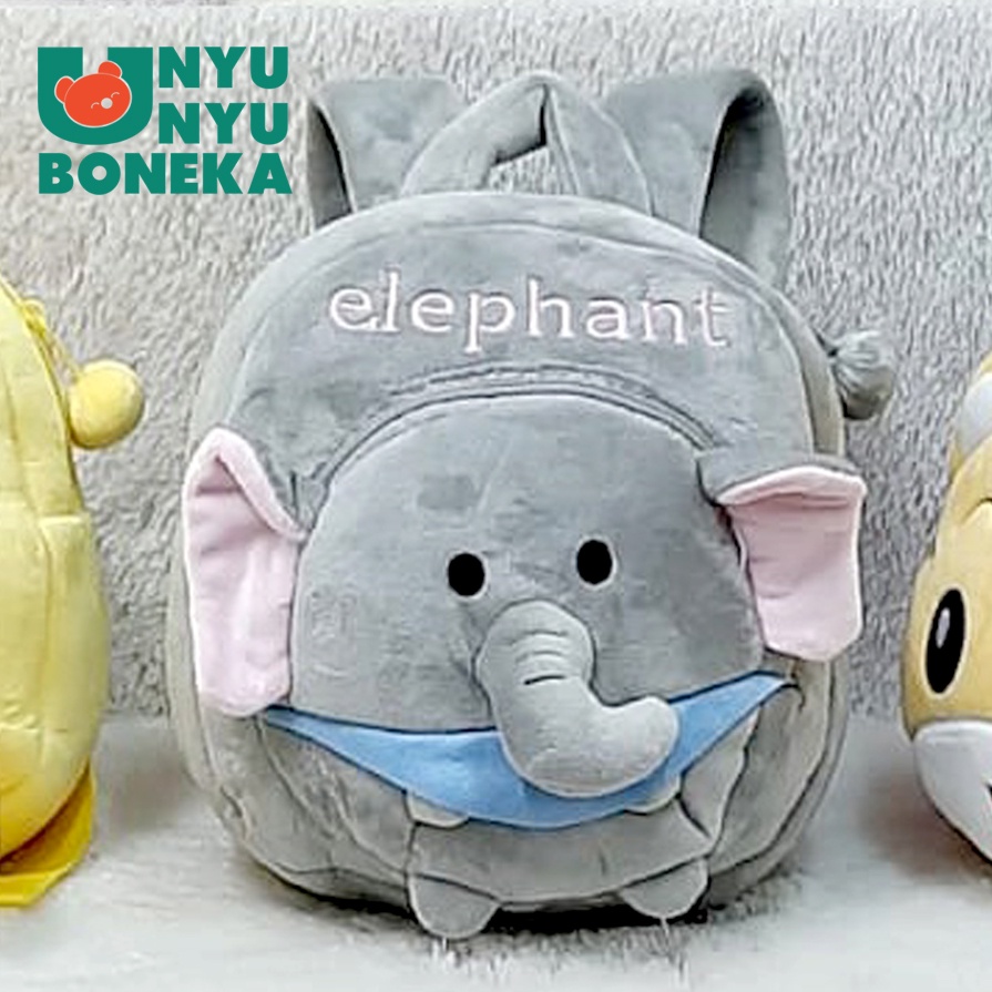 Tas Ransel Sekolah M Paud Boneka stitch elephant gajah chip dale tsum bona baby kids