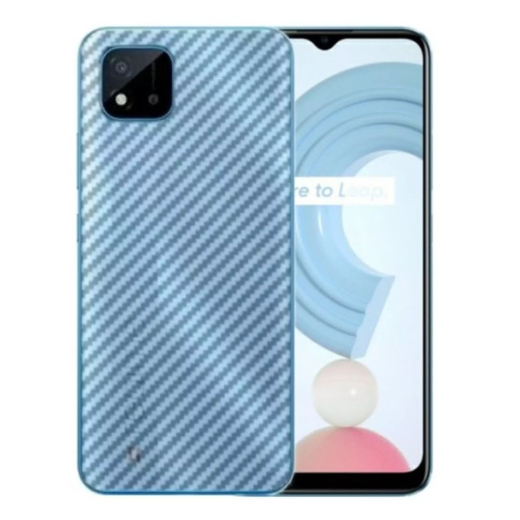 GARSKIN Sticker Carbon Realme C20 6.5 Inchi Skin Carbon Transparan Fiber Protection Back Sticker Car