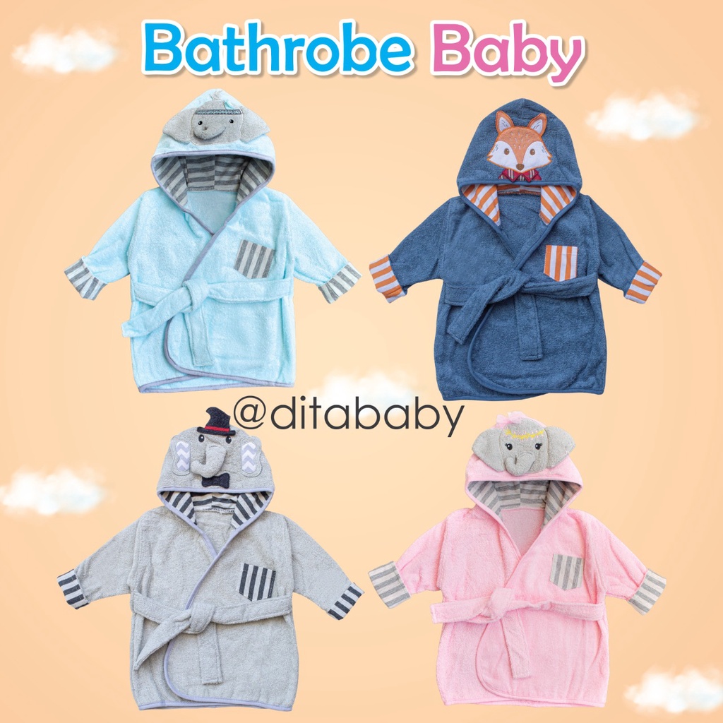 KIMONO BAYI HANDUK ANAK BERENANG WASHLAP BATHROBES BINATANG ANIMAL handuk renang handuk bayi kimono