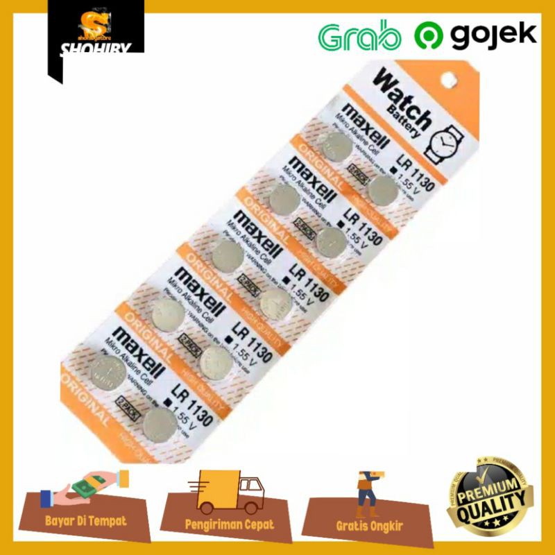 Baterai Maxell LR1130 AG10 kemasan orange