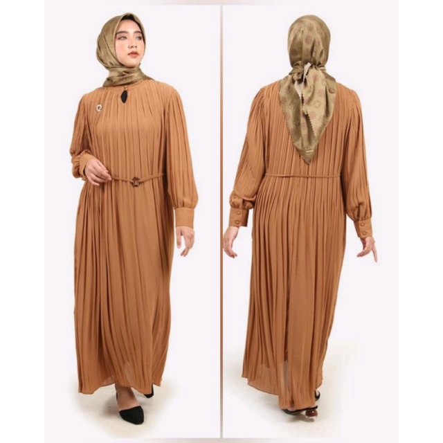 Long Dress Gamis Coklat by Queensland