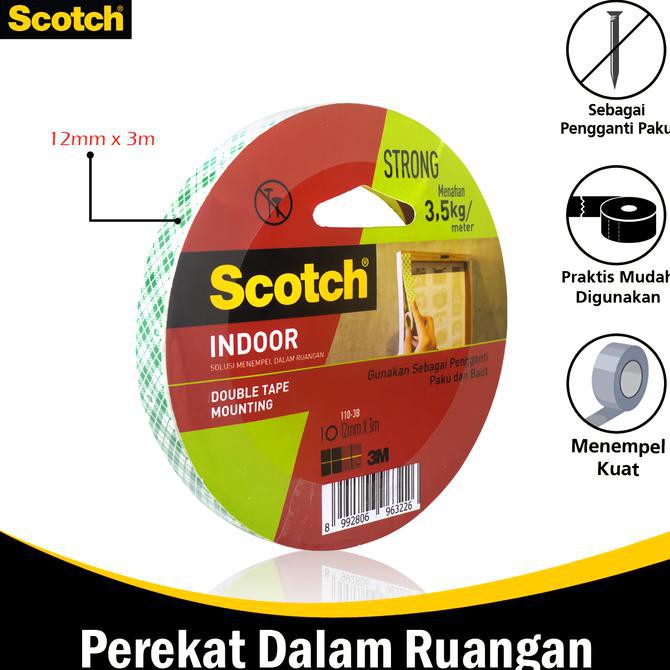 

Populer] 3M Scotch Perekat Indoor Double Tape 12 Mm X 3 M Mounting 3M-110-3B