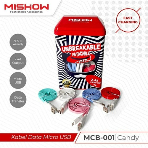 [TYPE C ] KABEL DATA MICRO USB FAST CHARGING 2.4A MISHOW MCB 001 / KABEL DATA MICRO USB CANDY