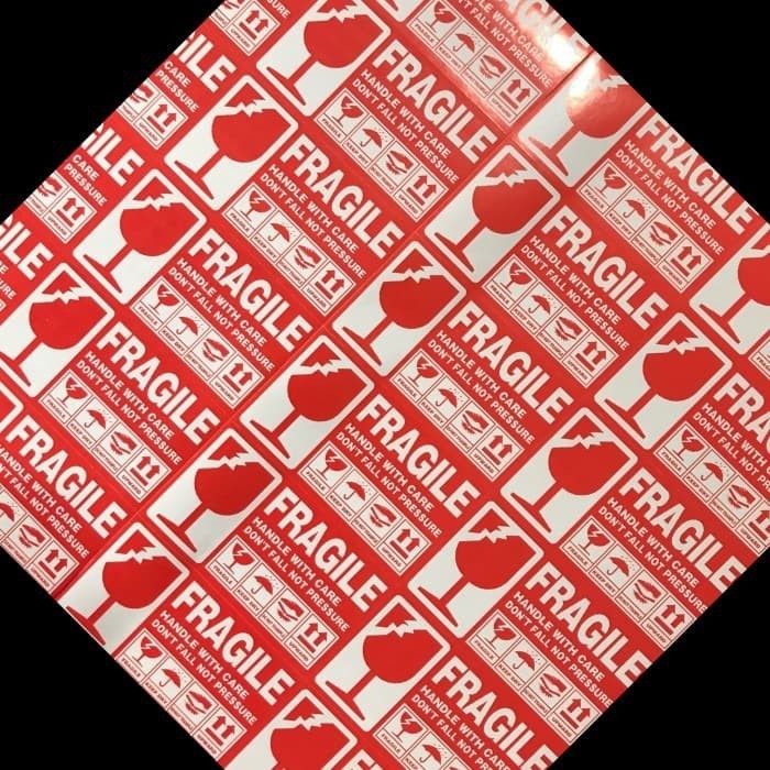 14PC Sticker Fragile / Stiker Fragile / Sticker Pecah Belah / Stiker Gelas