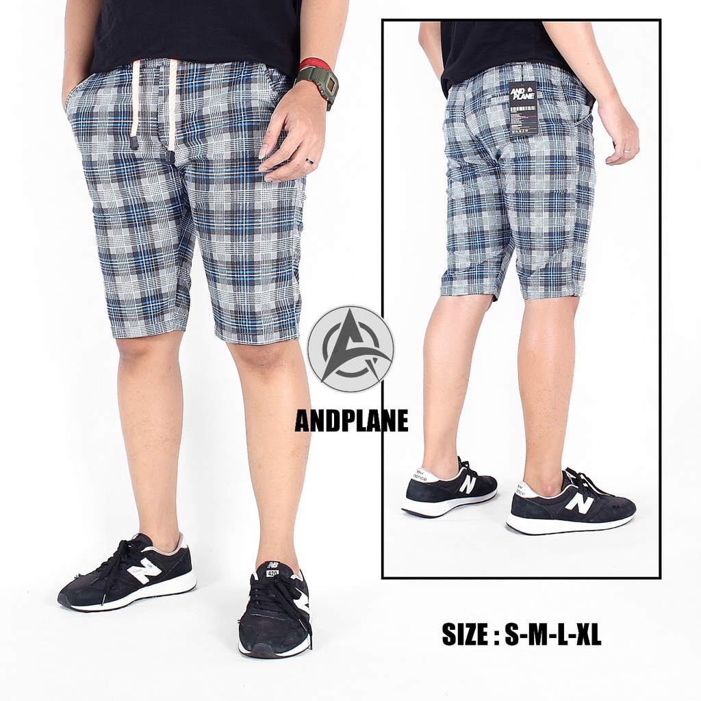 DEGHAS.CO Celana Pendek Cowok Korea Tartan Kotak Kotak Chino Dewasa Distro Ori Murah Pria Terbaru 20