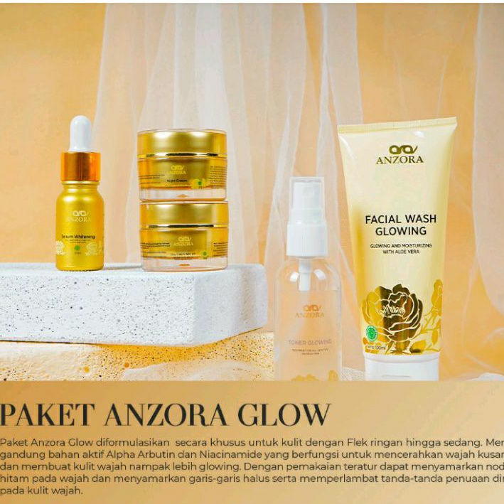 Anzora Paket Glowing Untuk Kulit Normal Anzora Glow Original Wajah Glowing Anzora Skincare Glowing P
