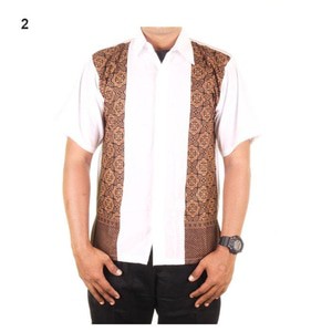 Kemeja Kerja Kombinasi Batik Digus