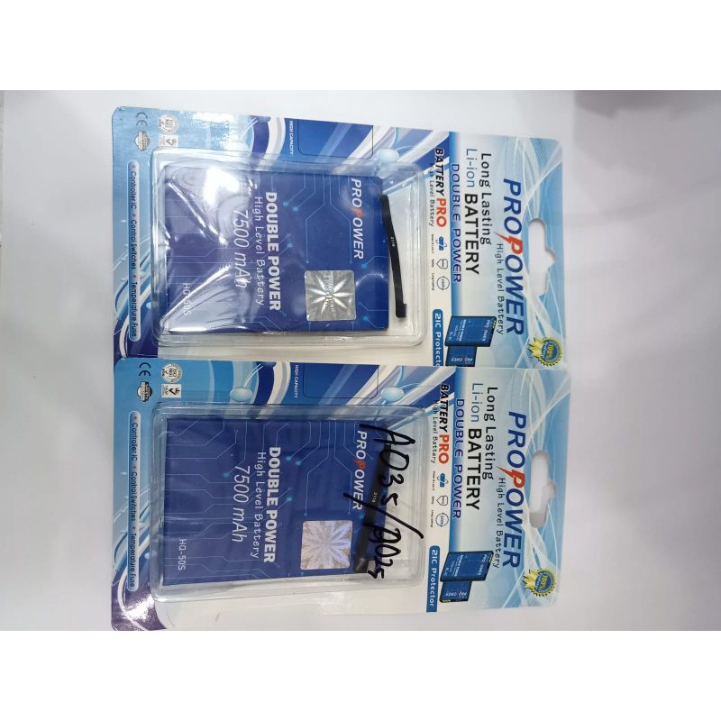 Batre Baterai Samsung galaxy A03s/A02s double power pro power 7500mah
