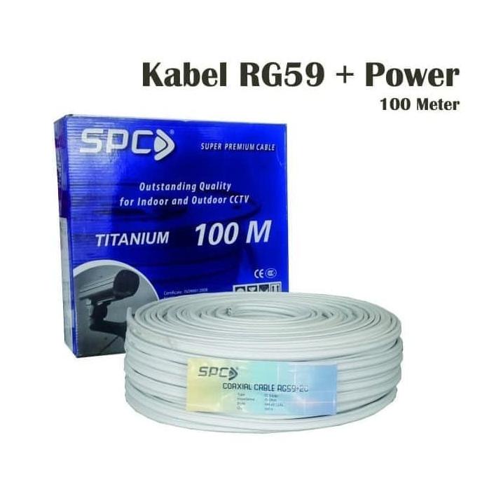 Kabel CCTV RG59 + Power SPC 100M RG 59 100 M