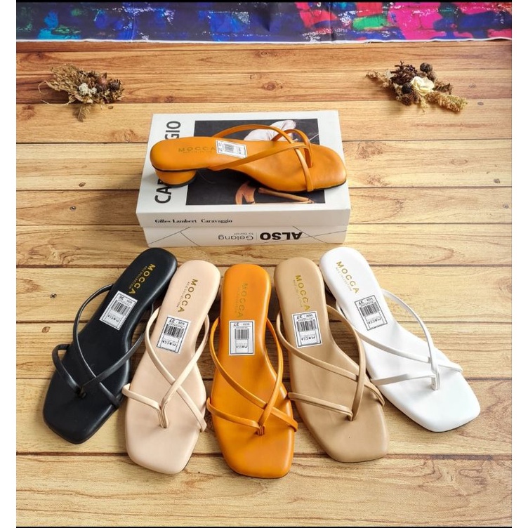 ABBUSHOES Bk 05 hak telor jepit silang andini 3cm