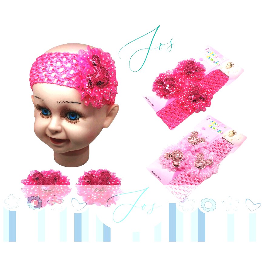 AKSESORIS HEADBAND / BANDANA / BANDO + JEPITAN RAMBUT ANAK BABY CEWEK IMPORT