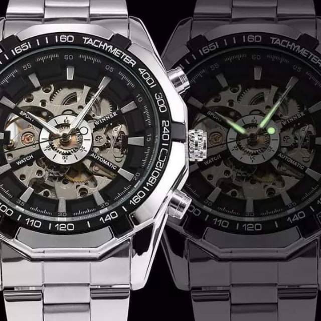Winner Automatic Skeleton Stainless Silver