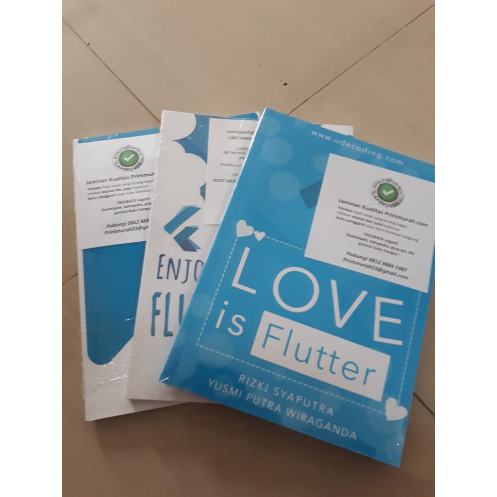 Paket Bundling Buku Flutter (Happy Flutter & Enjoy Flutter & Love Is Flutter)