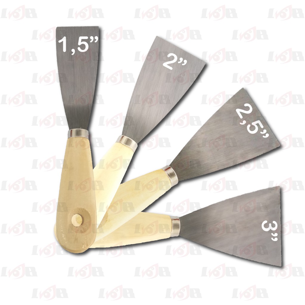 Kape Gagang Kayu Scrap Scraper 1.5 - 3.5 inci Plat Baja Elastis Lentur