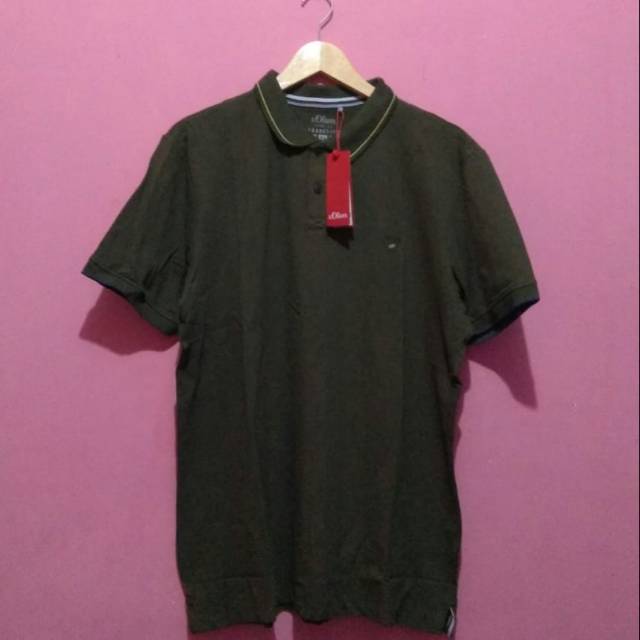 Kaos kerah S.oliver original -olive