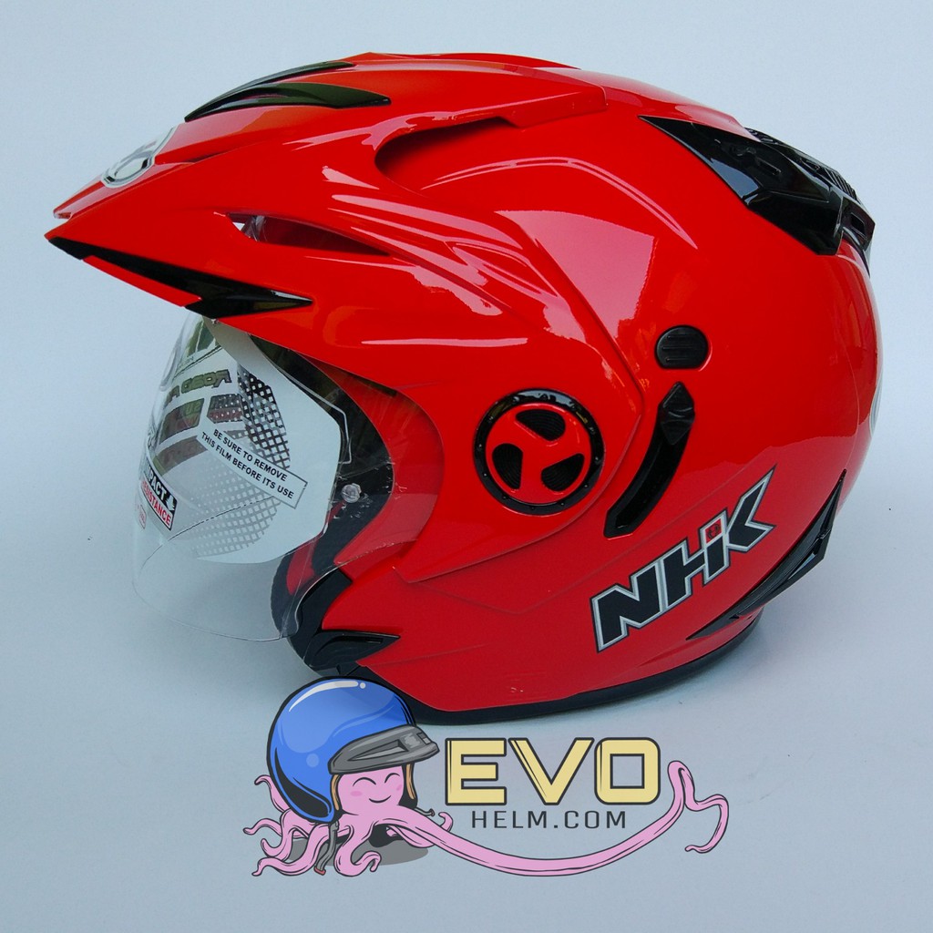 NHK AVIATOR_SOLID FIRE RED (DOUBEL VISOR)